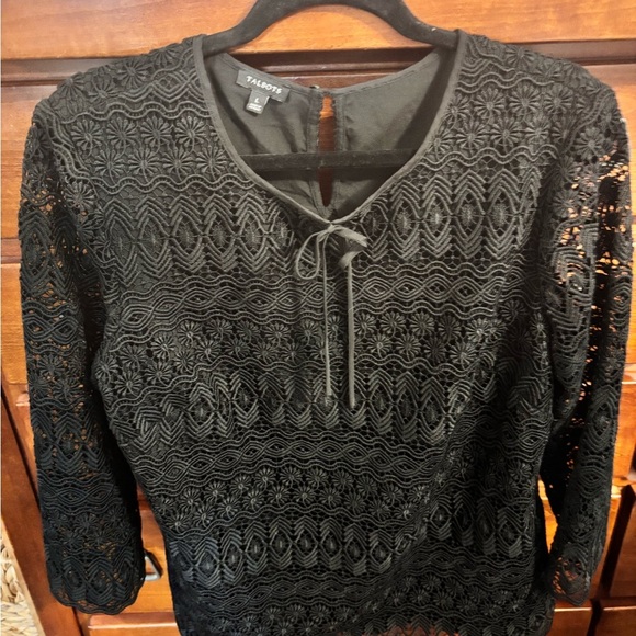 Talbots Tops - Talbots Black Lace Blouse